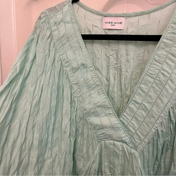 Miss June Paris green Angie flowy maxi dress size Small - Picture 6 of 13